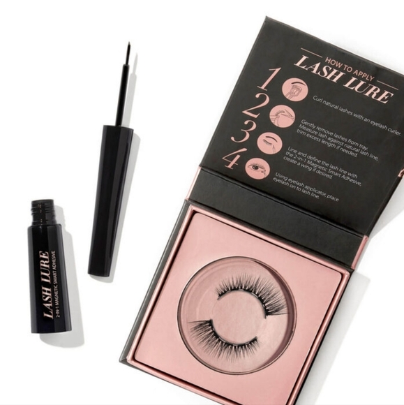New! Luminess Lash Lure 2-in-1 Magnetic Smart Adhesive Silk Eyelash Kit! -Black - Picture 1 of 15